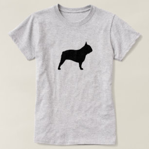 Camiseta Silhouette de Bulldog francés negro   Perro francé