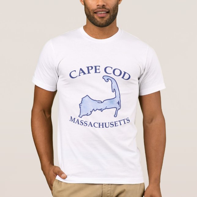 Camiseta Silhouette de Cabo Cod Preppy Blue Striped Men's (Anverso)