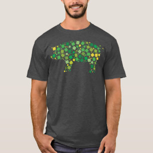 Camiseta Silhouette de cerdo con piedras antes del día de P