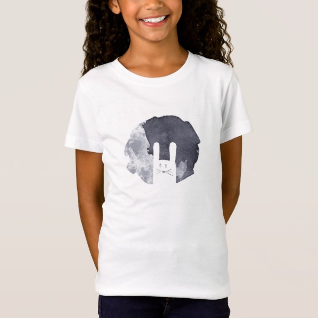 Camiseta Silhouette de conejo blanco (Anverso)