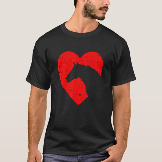 Camiseta Silhouette De Corazón De Caballo Para La Bota Ecue (Anverso)