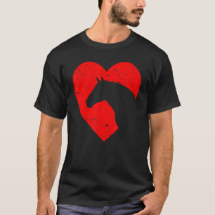 Camiseta Silhouette De Corazón De Caballo Para La Bota Ecue