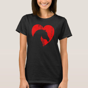 Camiseta Silhouette De Corazón De Caballo Para La Bota Ecue