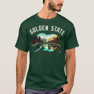 Camiseta Silhouette de diseño del estado dorado del oso