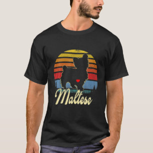 Camiseta Silhouette de época maltesa 60 S 70 Regalos retro 