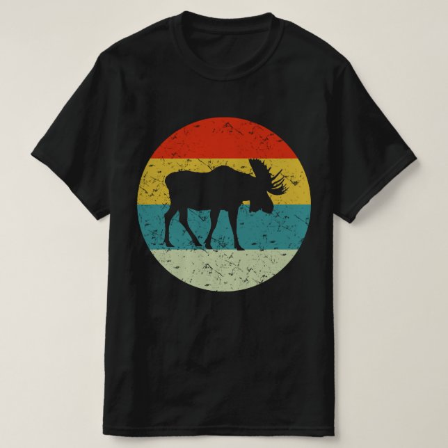 Camiseta Silhouette de época retro MOOSE 70 (Diseño del anverso)
