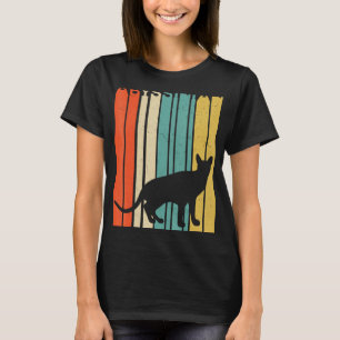 Camiseta Silhouette de gato abysiniano retro vintage abysin
