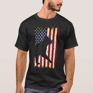 Camiseta Silhouette De Gato Birmano Bandera Estadounidense