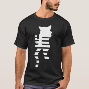 Camiseta Silhouette de gato blanco