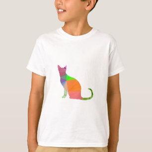 Camiseta Silhouette de gato con bajo contenido de póliza