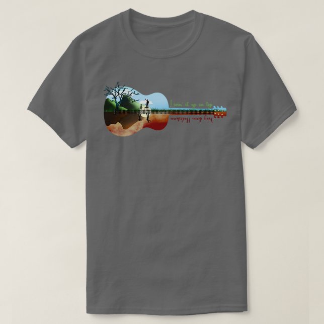 Camiseta Silhouette de guitarra de Hadestown (Diseño del anverso)