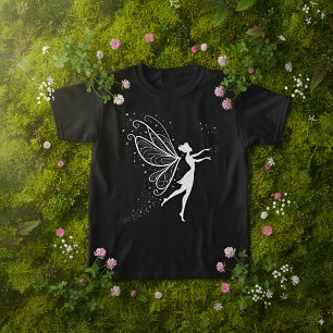 Camiseta Silhouette de hadas mágicas con alas y estrellas