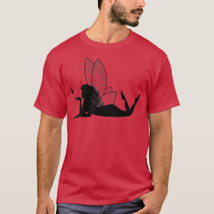 Camiseta Silhouette de hadas negras y mariposa