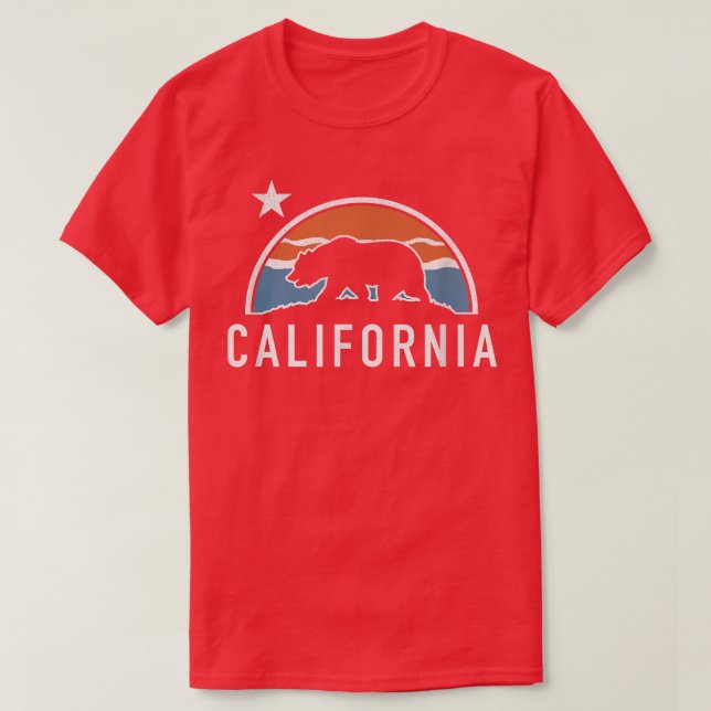 Camiseta Silhouette de la bandera del oso solar de Californ (Diseño del anverso)