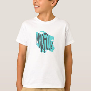 Camiseta Silhouette de la ciudad de Norfolk, VA con NORFOLK