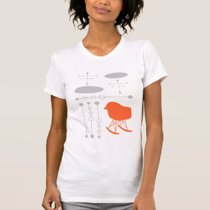 Camiseta Silhouette de la silla de la silla del patrón gris