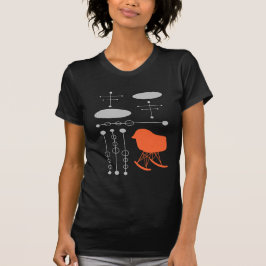 Camiseta Silhouette de la silla de la silla del patrón gris