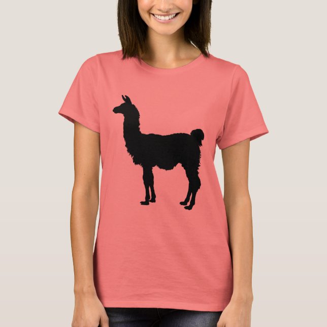 Camiseta Silhouette de Llama (Anverso)