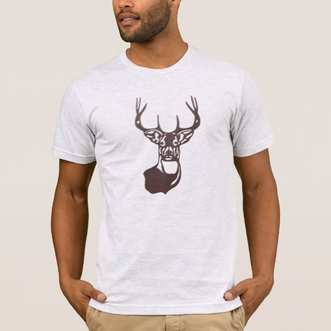 Camiseta Silhouette de madera - Deer de cola blanca (Anverso)
