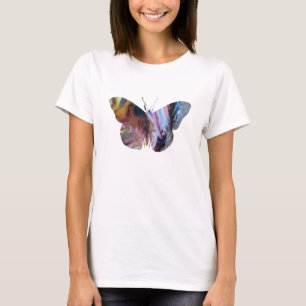 Camiseta Silhouette de mariposa abstracta