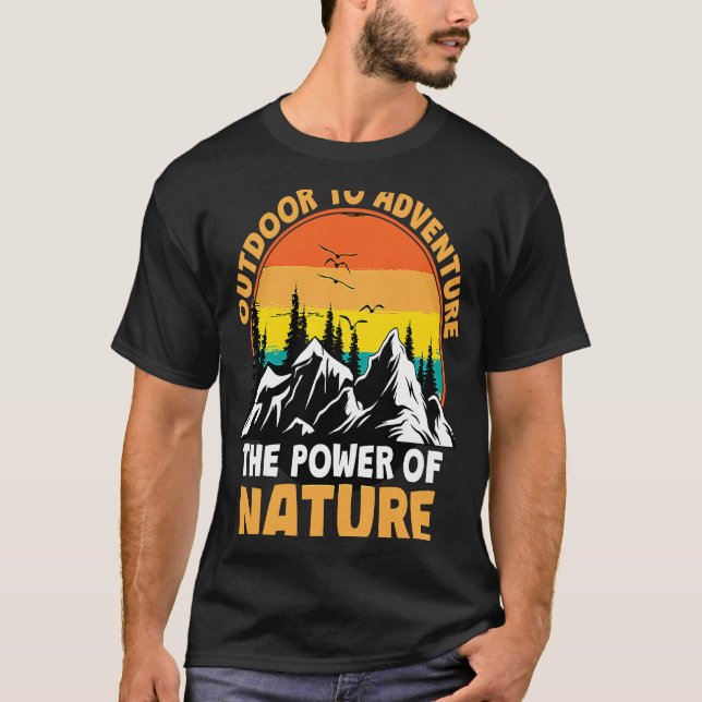 Camiseta Silhouette de Montaña y Bosque 20 (Anverso)