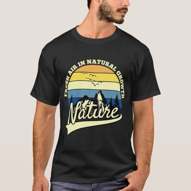 Camiseta Silhouette de Montaña y Bosque 4 (Anverso)