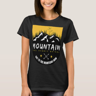 Camiseta Silhouette de Montaña y Escenario Forestal 17