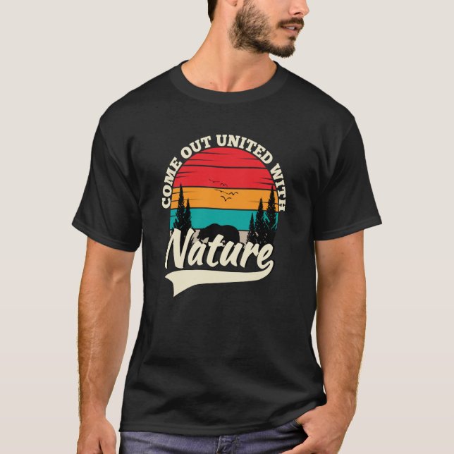 Camiseta Silhouette de Montaña y Escenario Forestal 19 (Anverso)