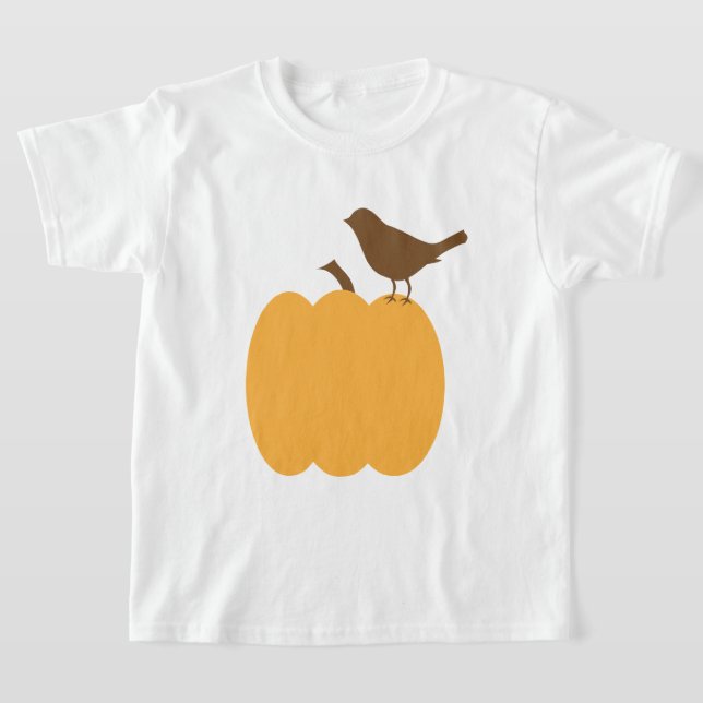 Camiseta Silhouette de pájaro y calabaza (Distribución)