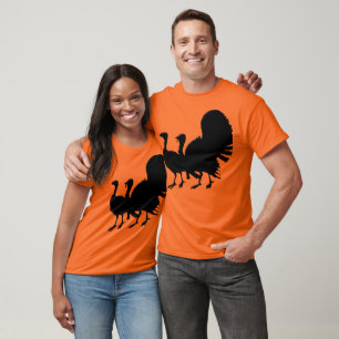 Camiseta Silhouette de pavos