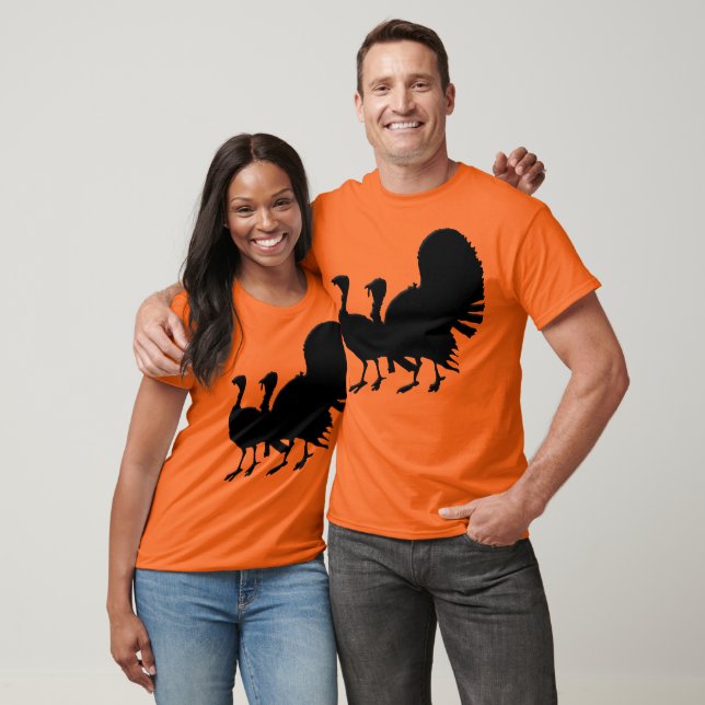 Camiseta Silhouette de pavos (Unisexo)