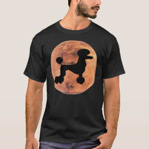 Camiseta Silhouette de perro caniche en Marte Poodle Lover