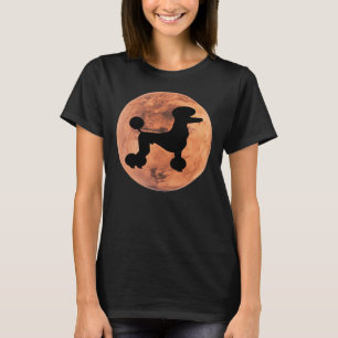 Camiseta Silhouette de perro caniche en Marte Poodle Lover