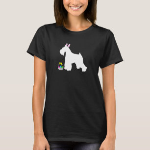 Camiseta Silhouette de perro conejo de pascua en miniatura 