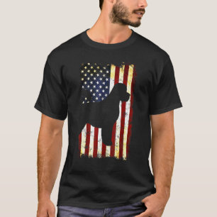 Camiseta Silhouette de perro de agua portuguesa Bandera est