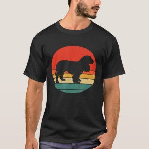 Camiseta Silhouette de perro de la época retro de los años 
