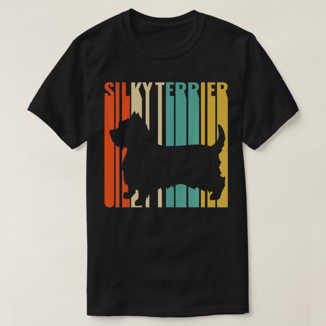 Camiseta Silhouette de perro Silky Te (Diseño del anverso)