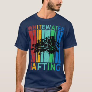 Camiseta Silhouette de Rafting Retro Vintage White Water