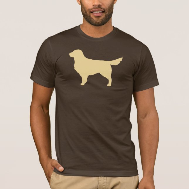 Camiseta Silhouette de recuperación de oro| Raza de perro (Anverso)