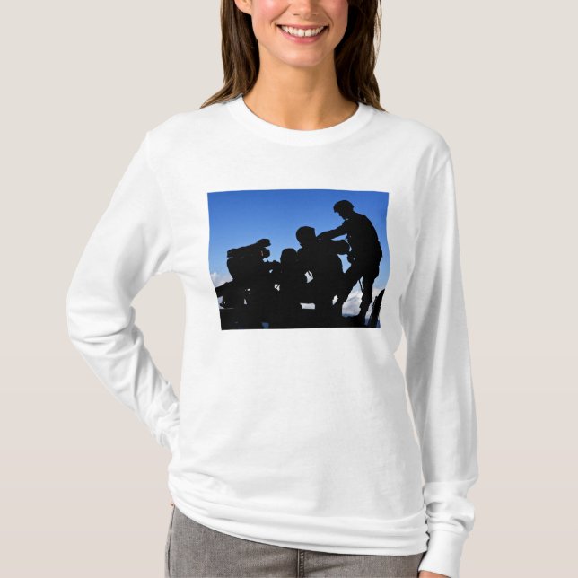 Camiseta Silhouette de soldados (Anverso)
