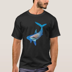Camiseta Silhouette de Tiburón 01 Hombres Mujeres Adultas :