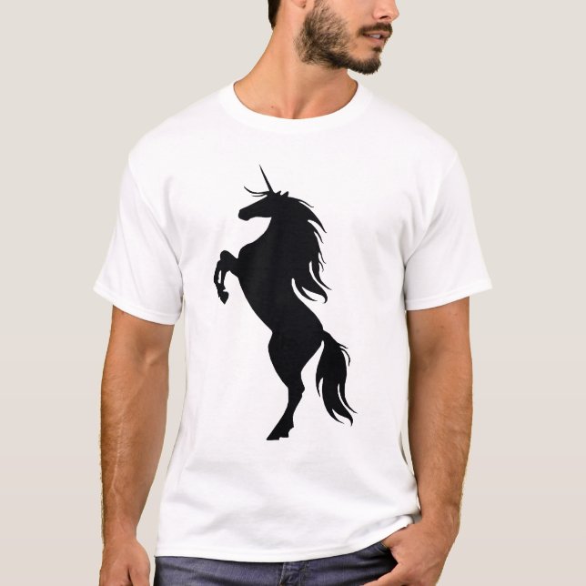 Camiseta Silhouette de Unicorn negro (Anverso)
