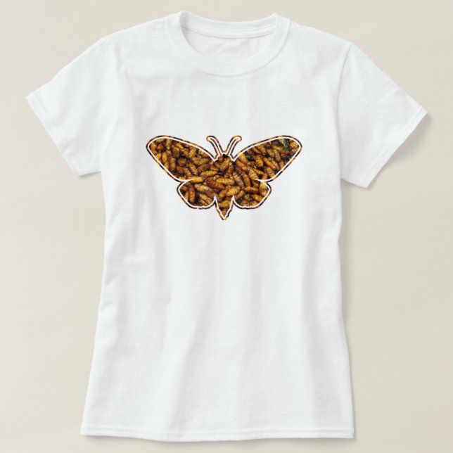 Camiseta Silhouette del ciclo de vida de Bombyx Mori Silk M (Diseño del anverso)