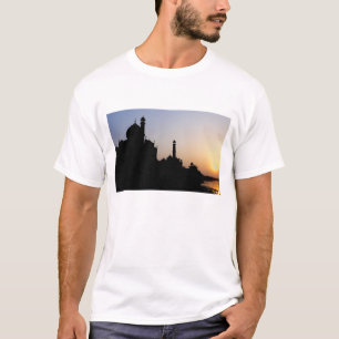 Camiseta Silhouette del Taj Mahal al atardecer, Agra