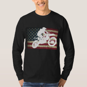 Camiseta Silhouette Dirt Bike Molesta Moto De Bandera Estad