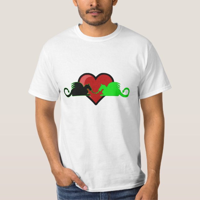 Camiseta Silhouette Dragon Love (Anverso)