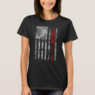 Camiseta Silhouette Fuse Cutout American Flag Lineman