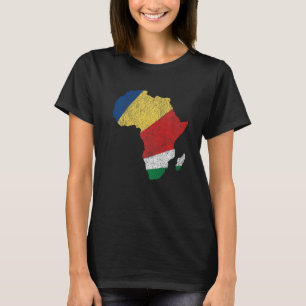 Camiseta Silhouette Gift S Continente de Bandera de Seychel