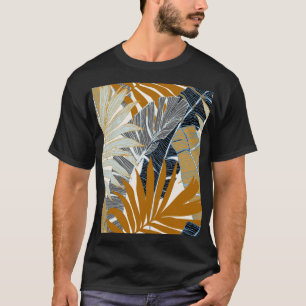 Camiseta Silhouette Golden Tropical Leaves