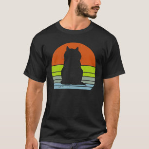 Camiseta Silhouette Kitten Animal 60s de gato retro de gato